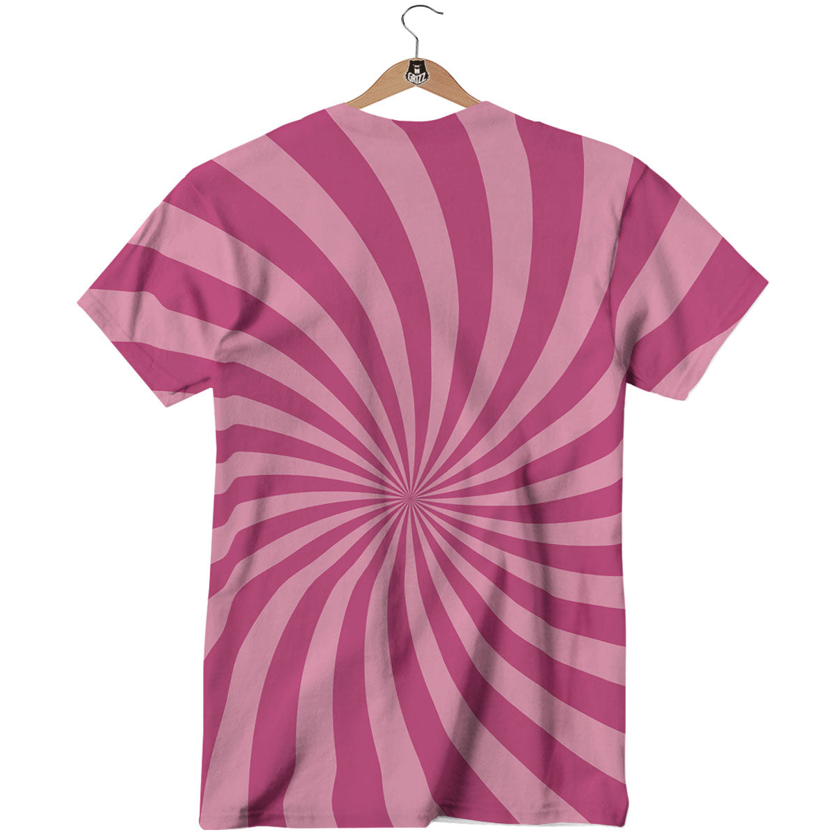 Psychedelic Swirl Pink Print T-Shirt-grizzshop