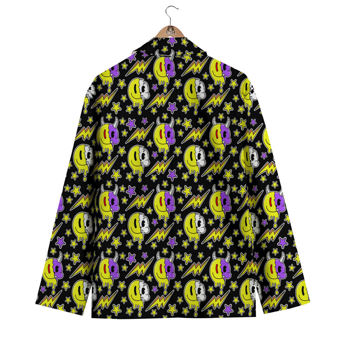Psychedelic Trippy Acid Emoji Print Pattern Men's Blazer-grizzshop