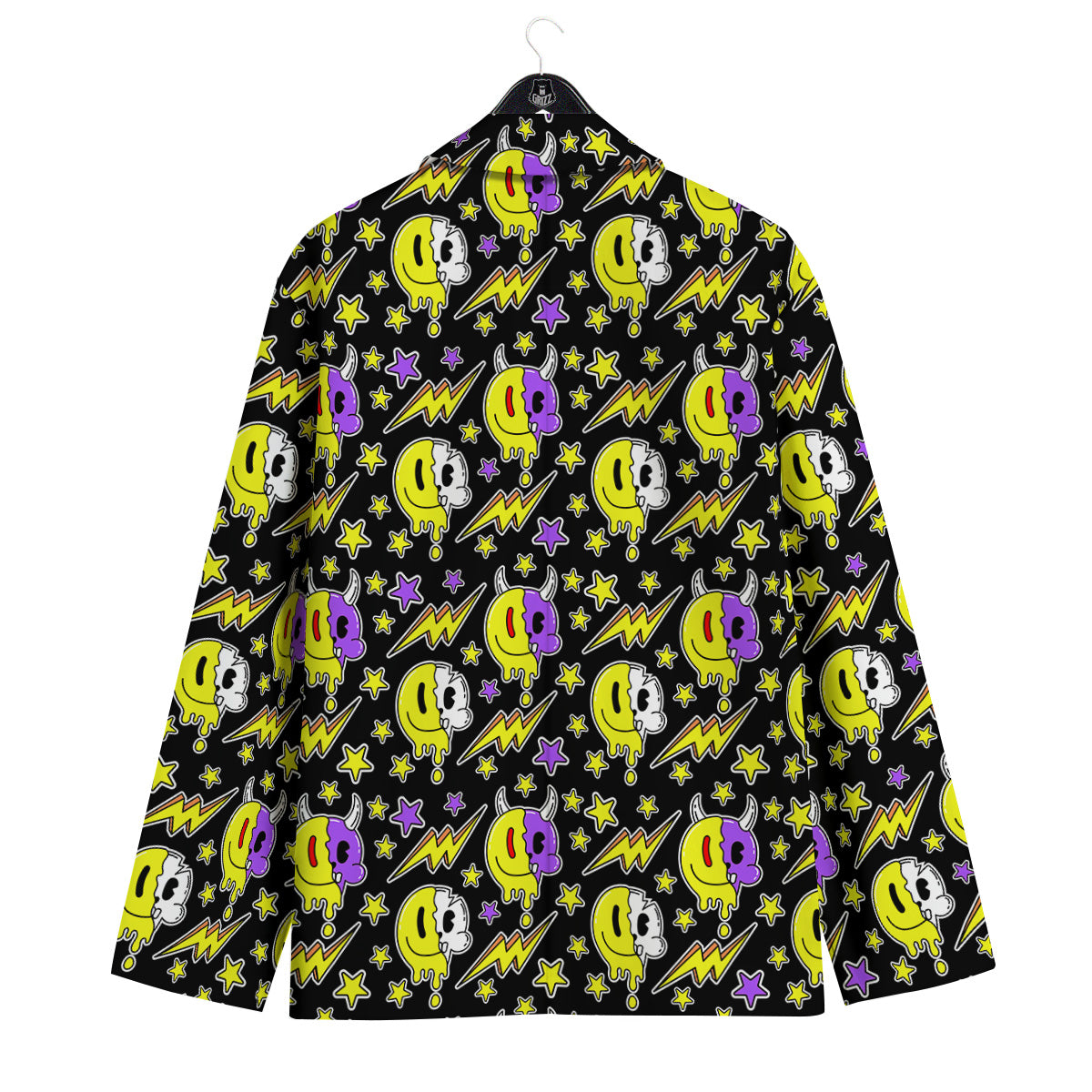 Psychedelic Trippy Acid Emoji Print Pattern Men's Sport Coat-grizzshop