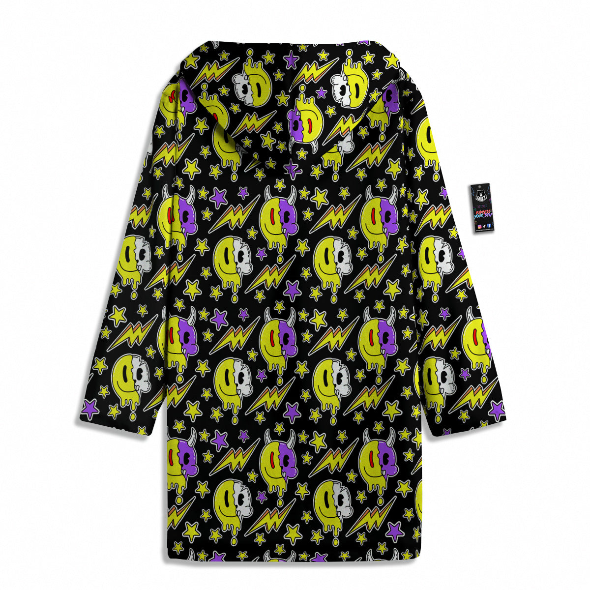 Psychedelic Trippy Acid Emoji Print Pattern Men's Windbreaker Jacket-grizzshop
