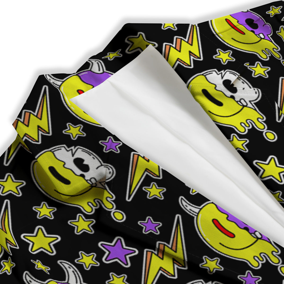 Psychedelic Trippy Acid Emoji Print Pattern Women's Blazer-grizzshop