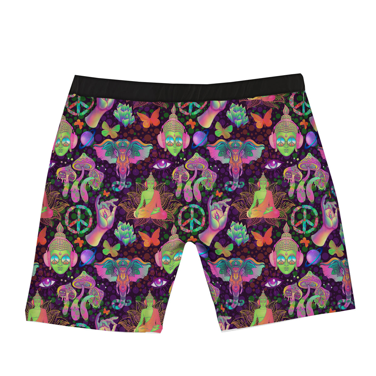 Psychedelic Trippy Drug Cartoon Print Pattern Boxer Briefs-grizzshop