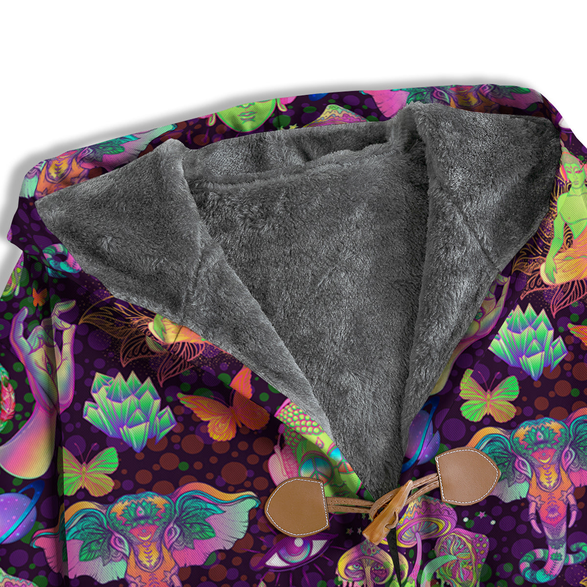 Psychedelic Trippy Drug Cartoon Print Pattern Men's Windbreaker Jacket-grizzshop