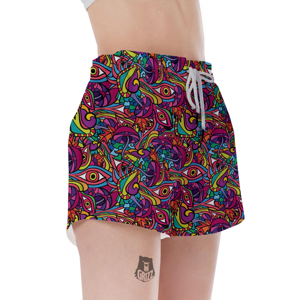 Psychedelic Trippy Eye Women's Shorts-grizzshop