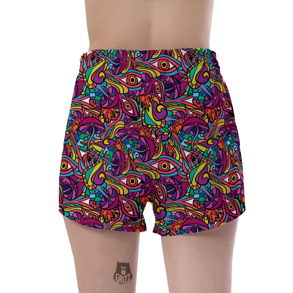 Psychedelic Trippy Eye Women's Shorts-grizzshop