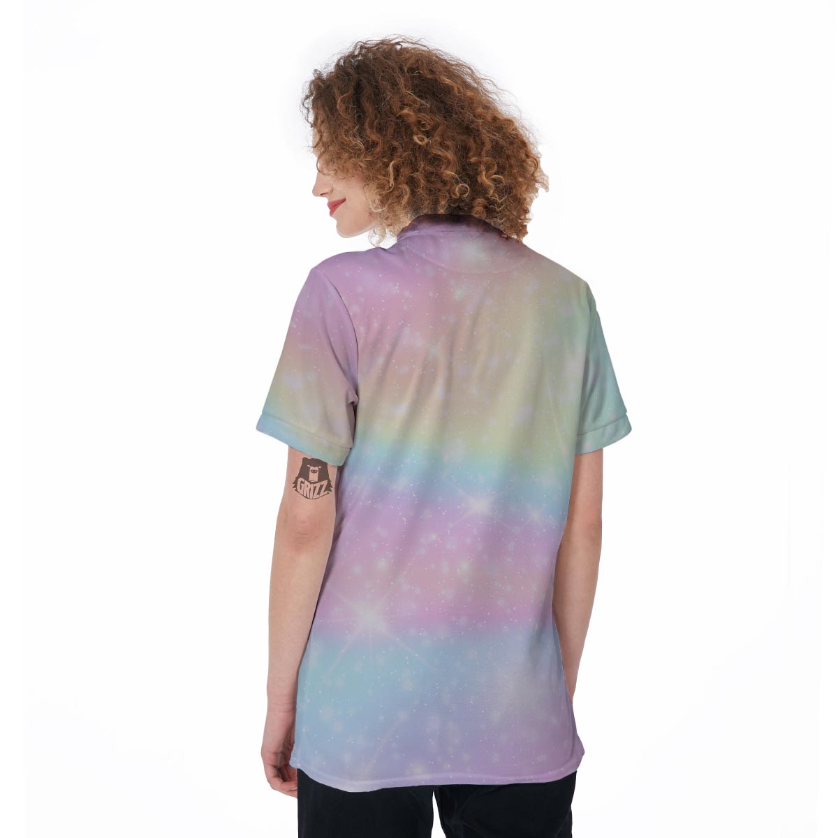 Psychedelic Trippy Holographic Women's Golf Shirts-grizzshop