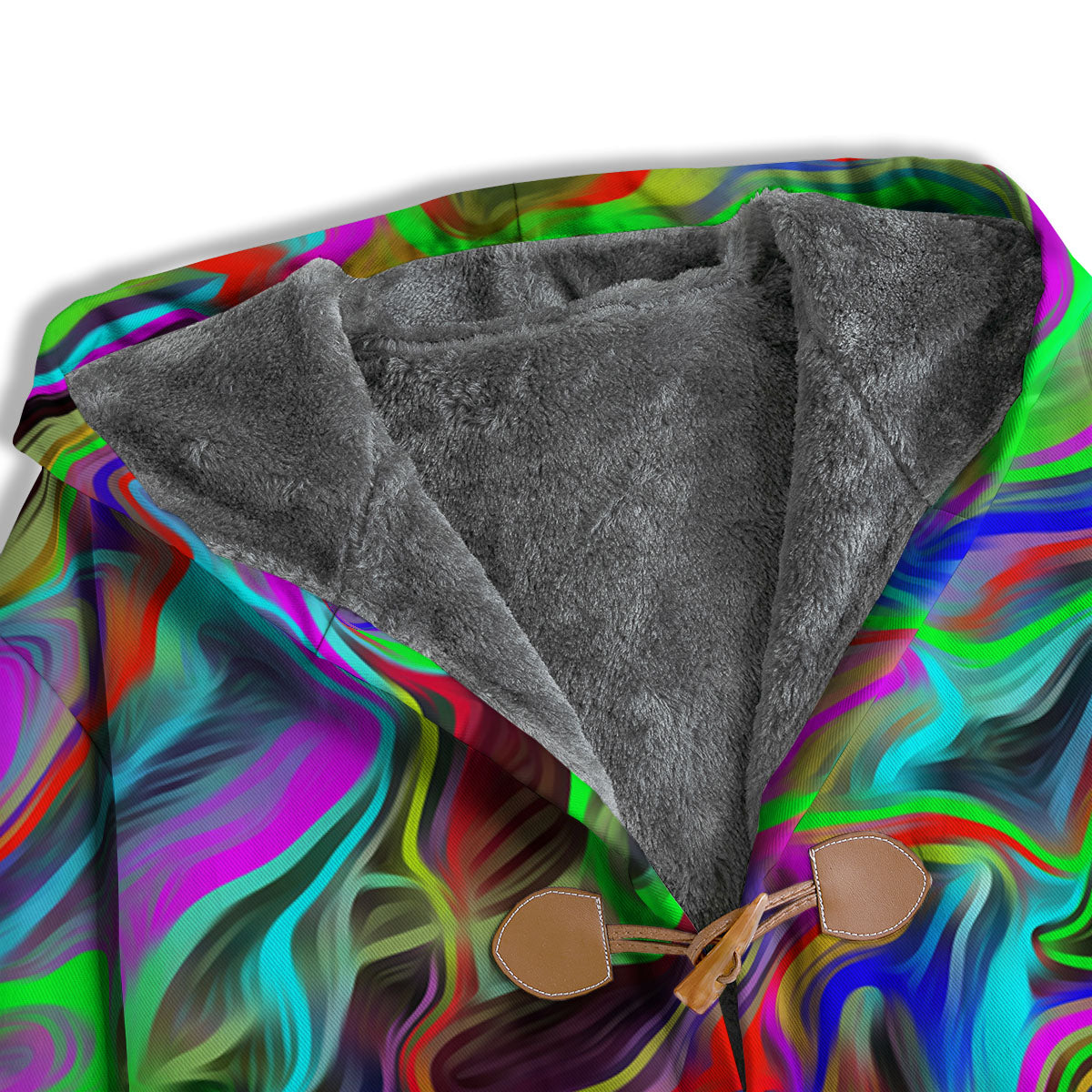 Psychedelic Trippy Neon Green Print Men's Windbreaker Jacket-grizzshop
