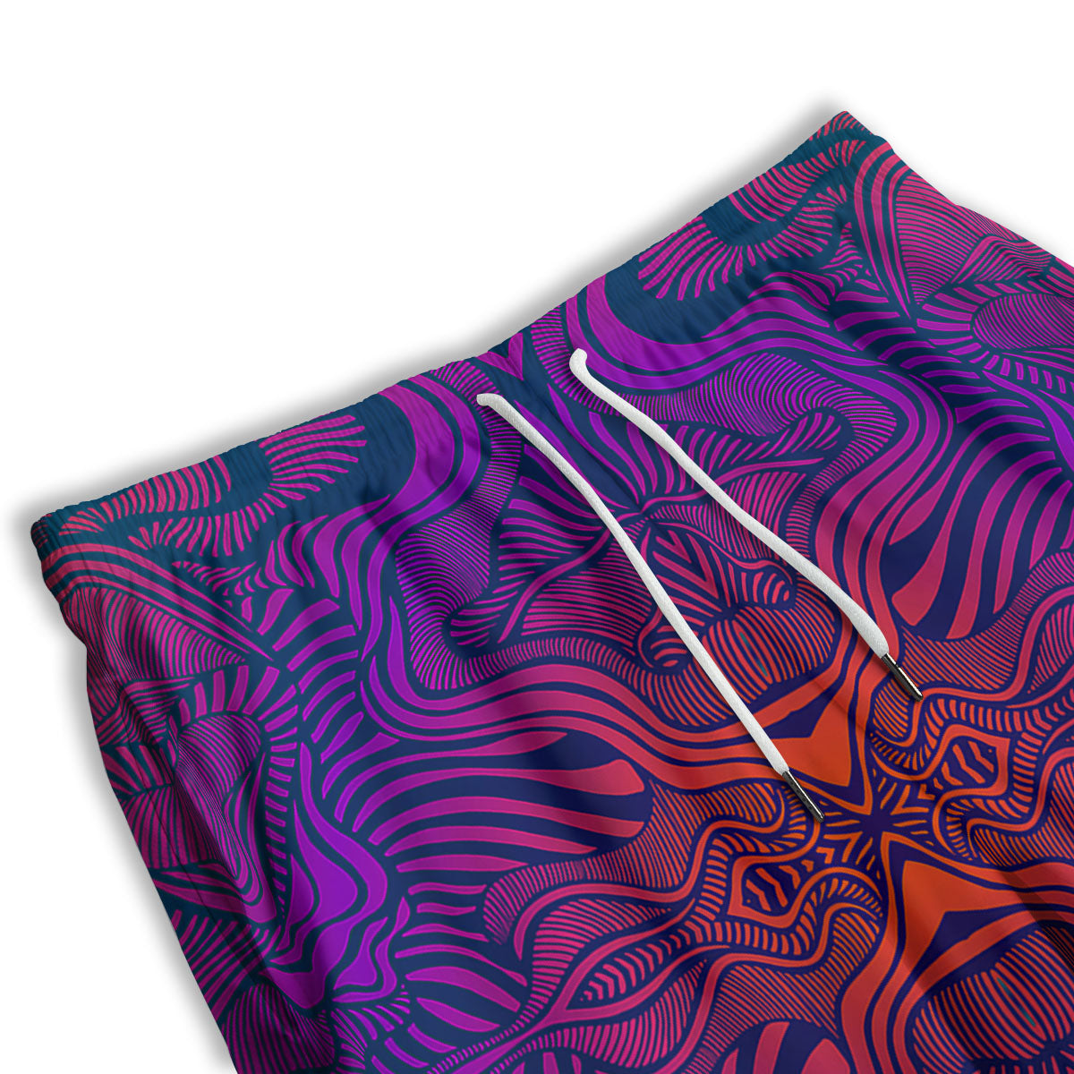 Psychedelic Trippy Ornament Print Men's Athletic Shorts