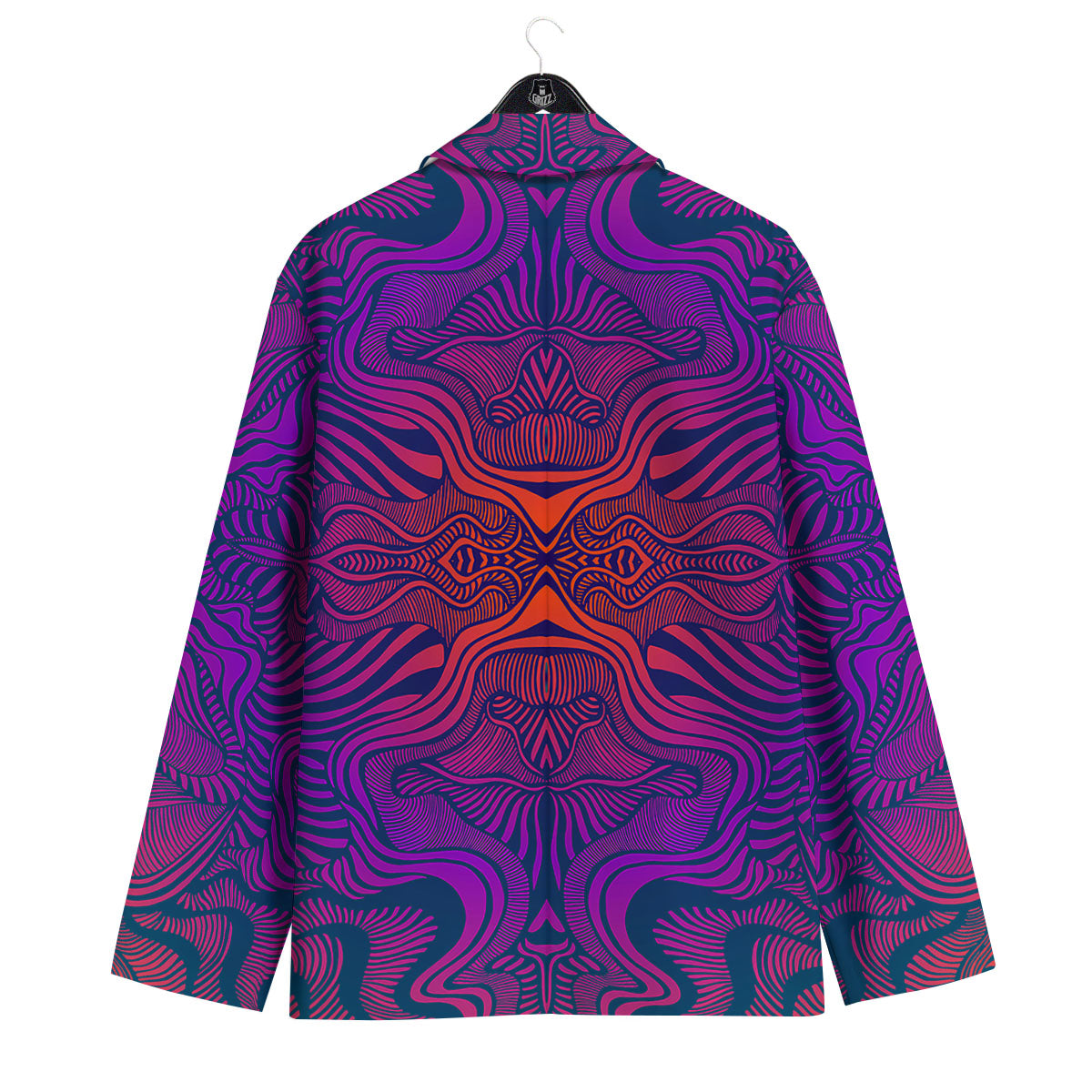 Psychedelic Trippy Ornament Print Men's Sport Coat-grizzshop