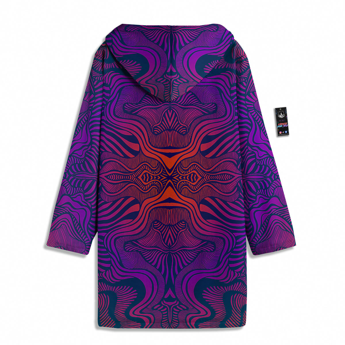 Psychedelic Trippy Ornament Print Men's Windbreaker Jacket-grizzshop