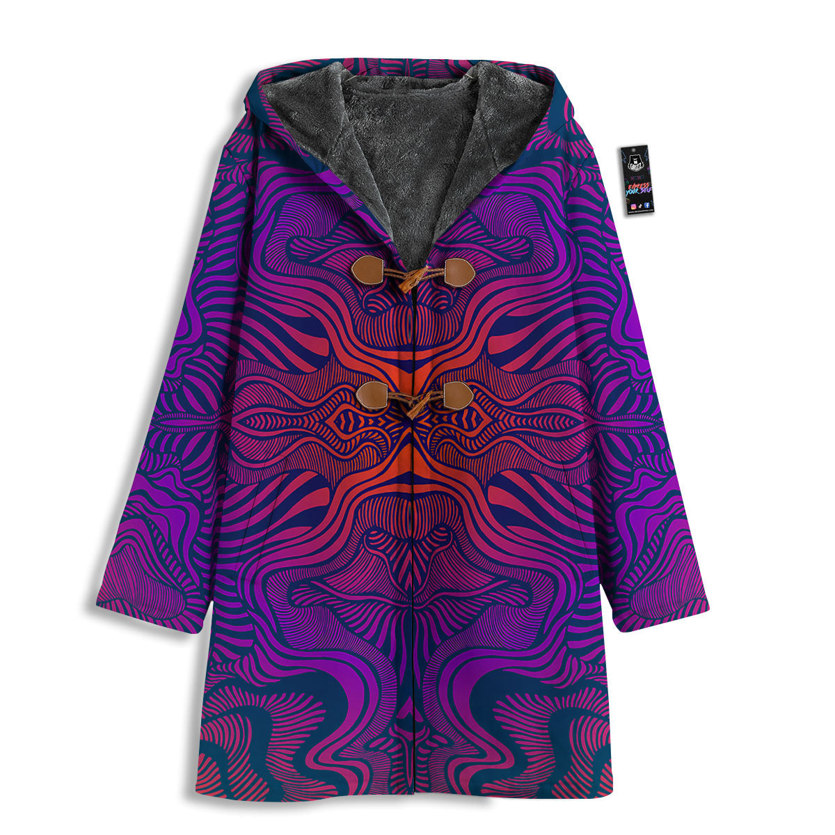 Psychedelic Trippy Ornament Print Men's Windbreaker Jacket-grizzshop