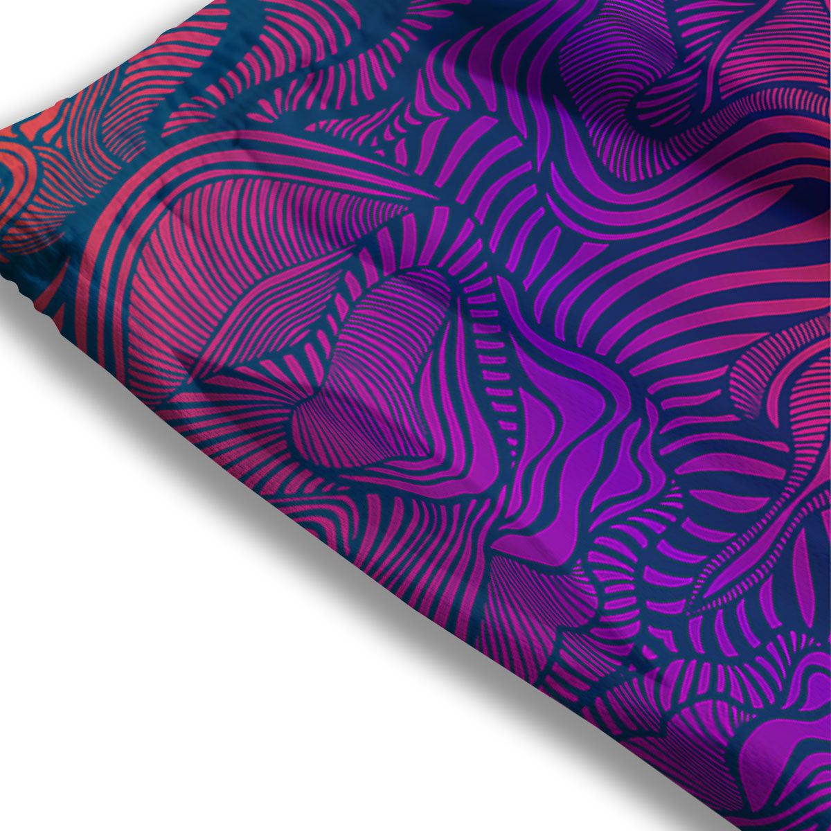 Psychedelic Trippy Ornament Print Mesh Shorts