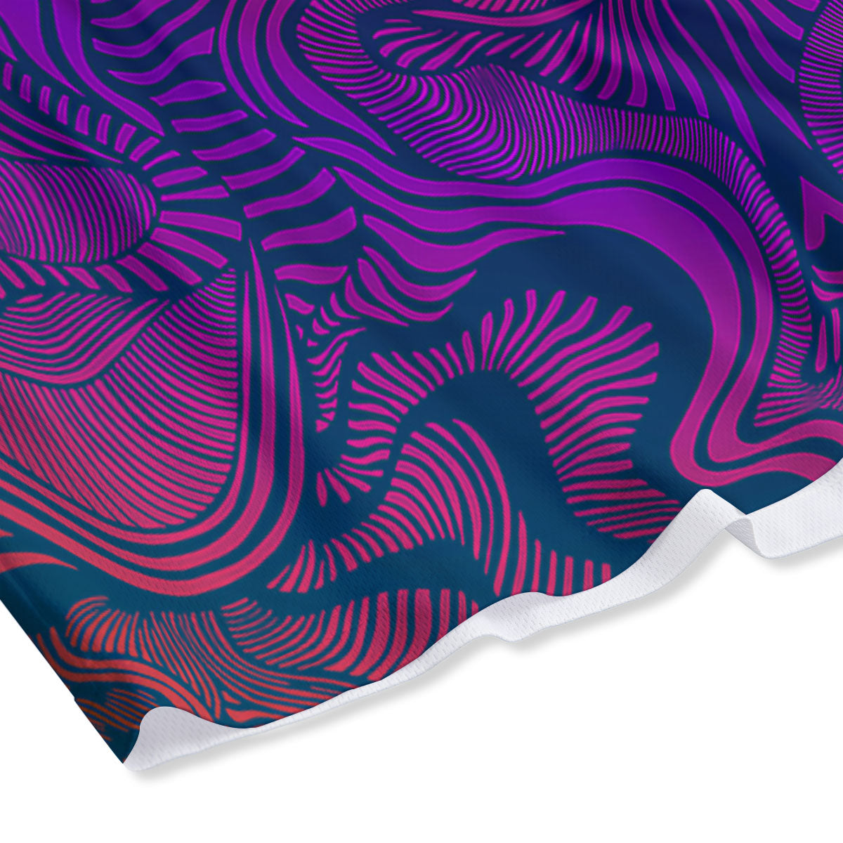 Psychedelic Trippy Ornament Print Mesh Shorts