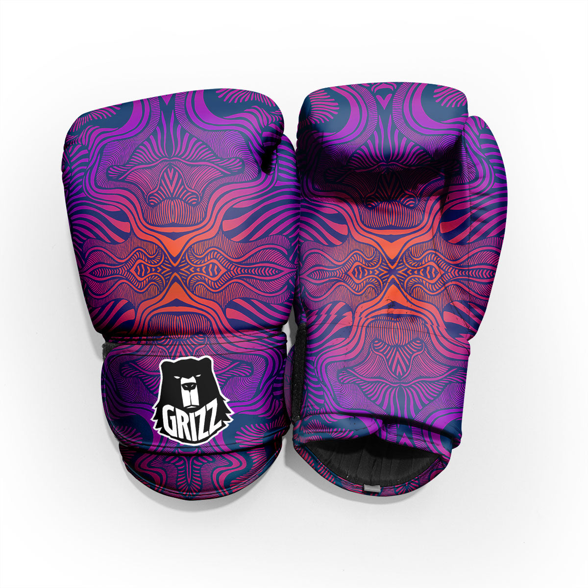 Psychedelic Trippy Ornament Print Pro Boxing Glove