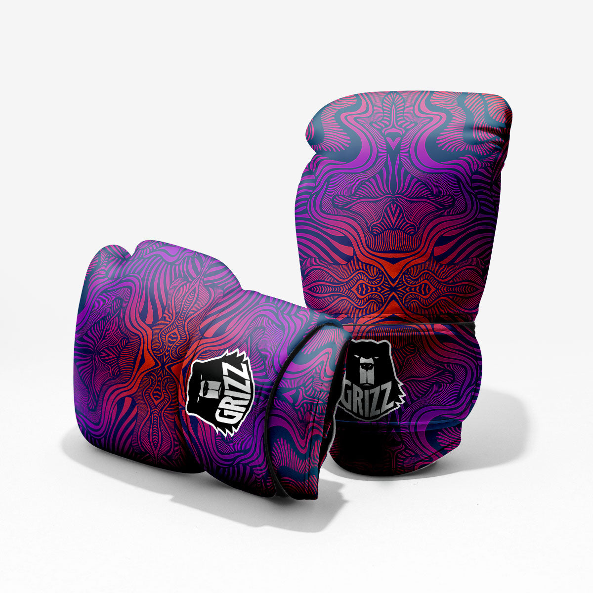 Psychedelic Trippy Ornament Print Pro Boxing Glove