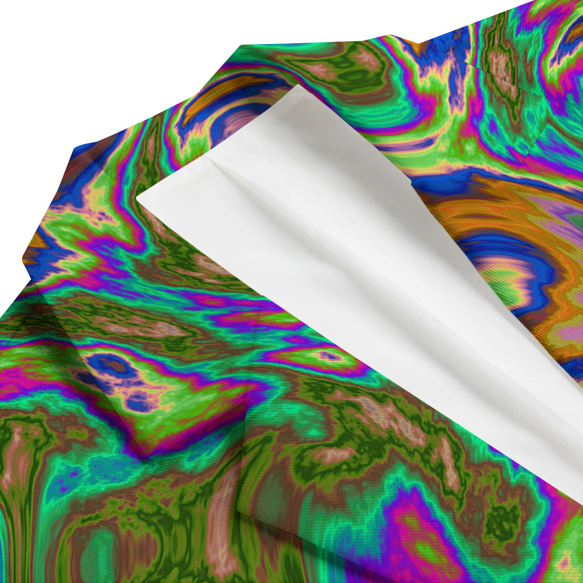 Psychedelic Trippy Purple Green Print Men's Blazer-grizzshop