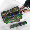 Psychedelic Trippy Purple Green Print Umbrella-grizzshop