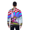 Psychedelic USA Statue of Liberty Independence Day Print Baseball Jacket-grizzshop