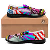 Psychedelic USA Statue of Liberty Independence Day Print Black Loafers-grizzshop