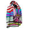 Psychedelic USA Statue of Liberty Independence Day Print Down Jacket-grizzshop