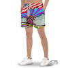 Psychedelic USA Statue of Liberty Independence Day Print Men's Gym Shorts-grizzshop