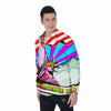 Psychedelic USA Statue of Liberty Independence Day Print Men's Long Sleeve Shirts-grizzshop