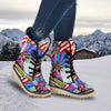 Psychedelic USA Statue of Liberty Independence Day Print Snow Boots-grizzshop