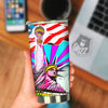 Psychedelic USA Statue of Liberty Independence Day Print Tumbler-grizzshop