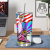 Psychedelic USA Statue of Liberty Independence Day Print Tumbler-grizzshop