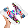 Psychedelic USA Statue of Liberty Independence Day Print White Chunky Shoes-grizzshop