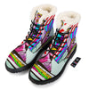 Psychedelic USA Statue of Liberty Independence Day Print Winter Boots-grizzshop