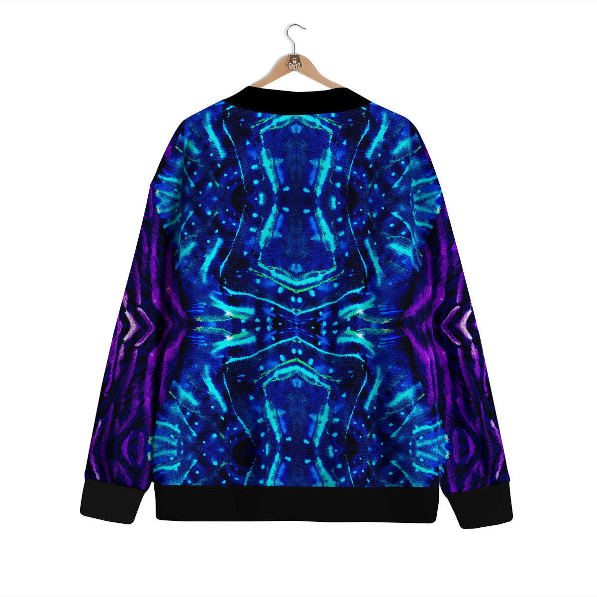 Psychedelic Watercolor Print Pattern Cardigan-grizzshop