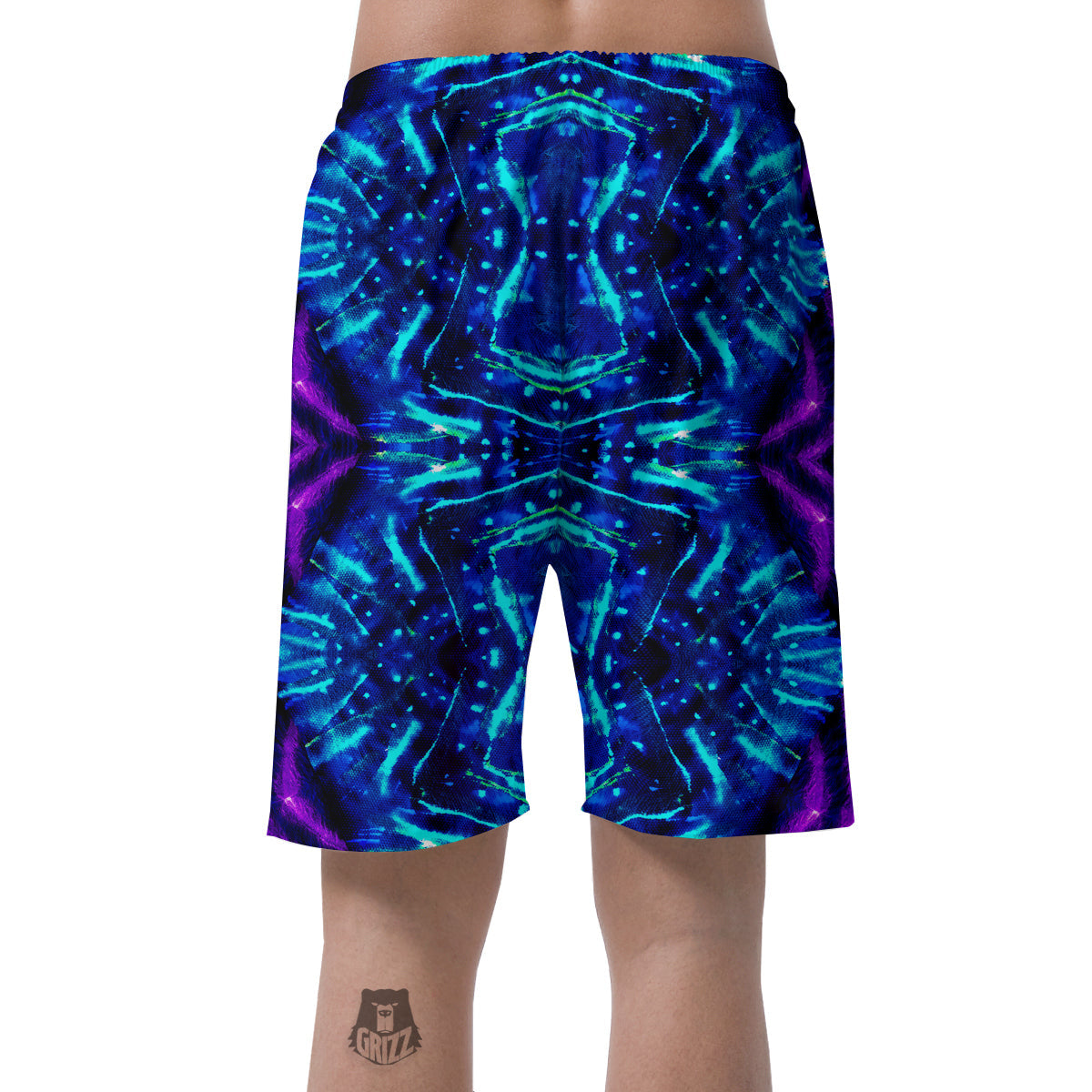 Psychedelic Watercolor Print Pattern Men's Shorts-grizzshop