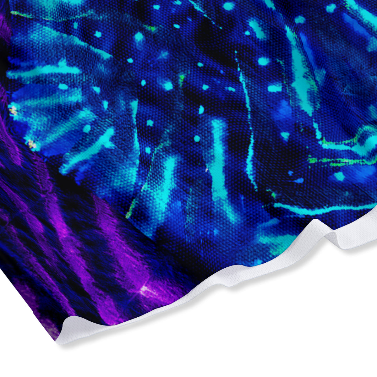 Psychedelic Watercolor Print Pattern Mesh Shorts