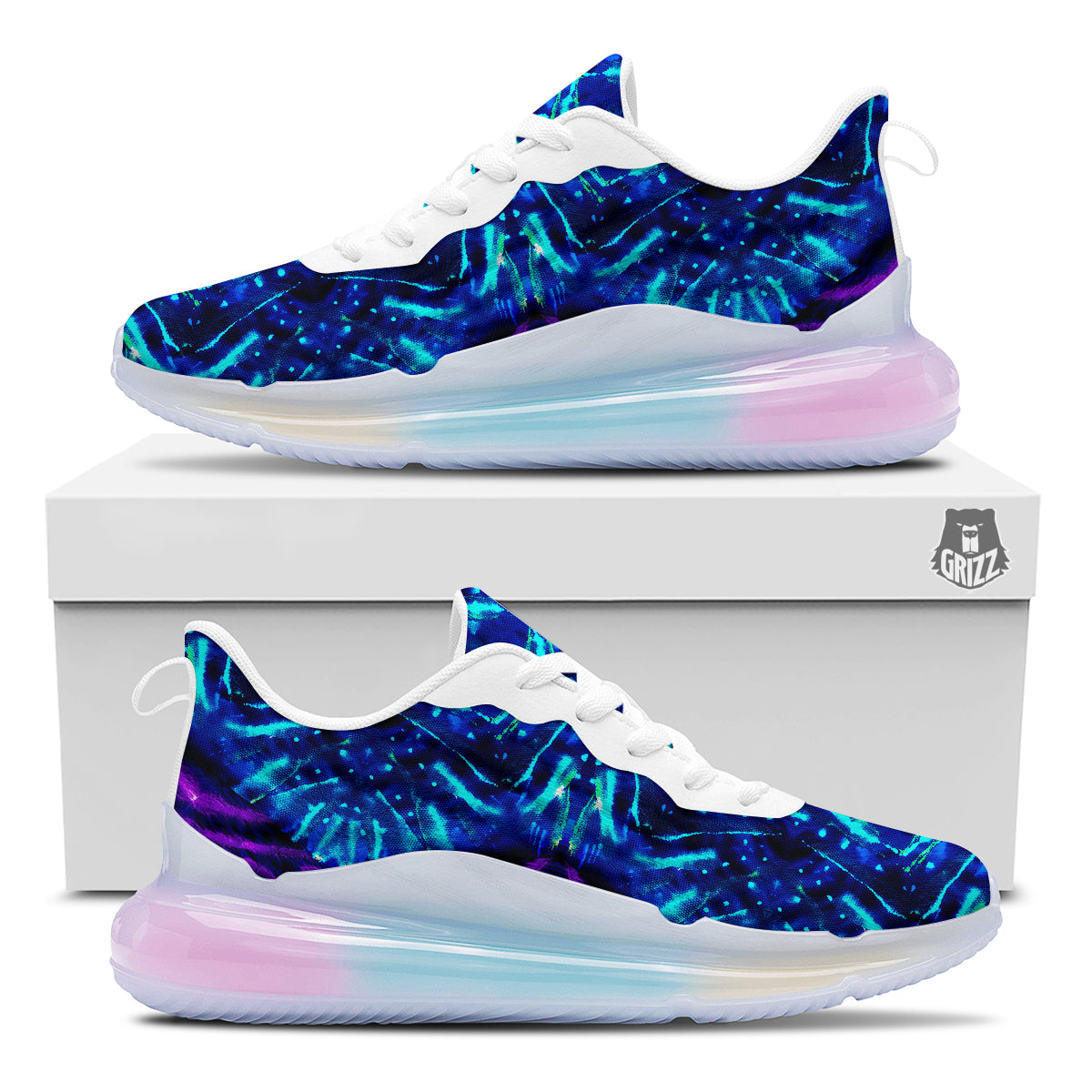 Psychedelic Watercolor Print Pattern Running Sneakers-grizzshop