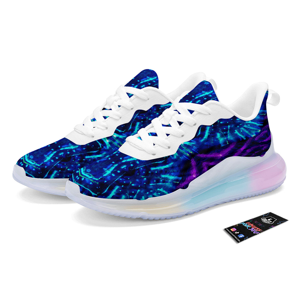 Psychedelic Watercolor Print Pattern Running Sneakers-grizzshop
