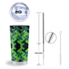 Psychedelic Wave Liquid Green Print Tumbler-grizzshop