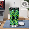 Psychedelic Wave Liquid Green Print Tumbler-grizzshop