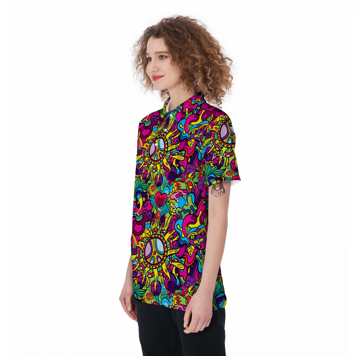 Psychedelic Women's Golf Shirts-grizzshop