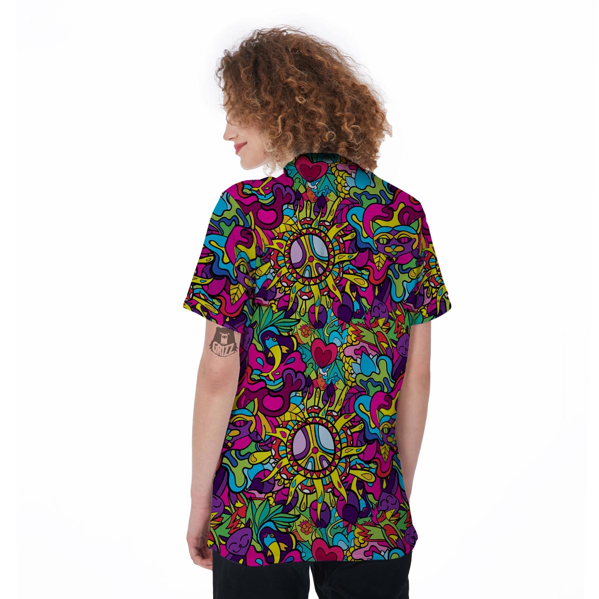 Psychedelic Women's Golf Shirts-grizzshop