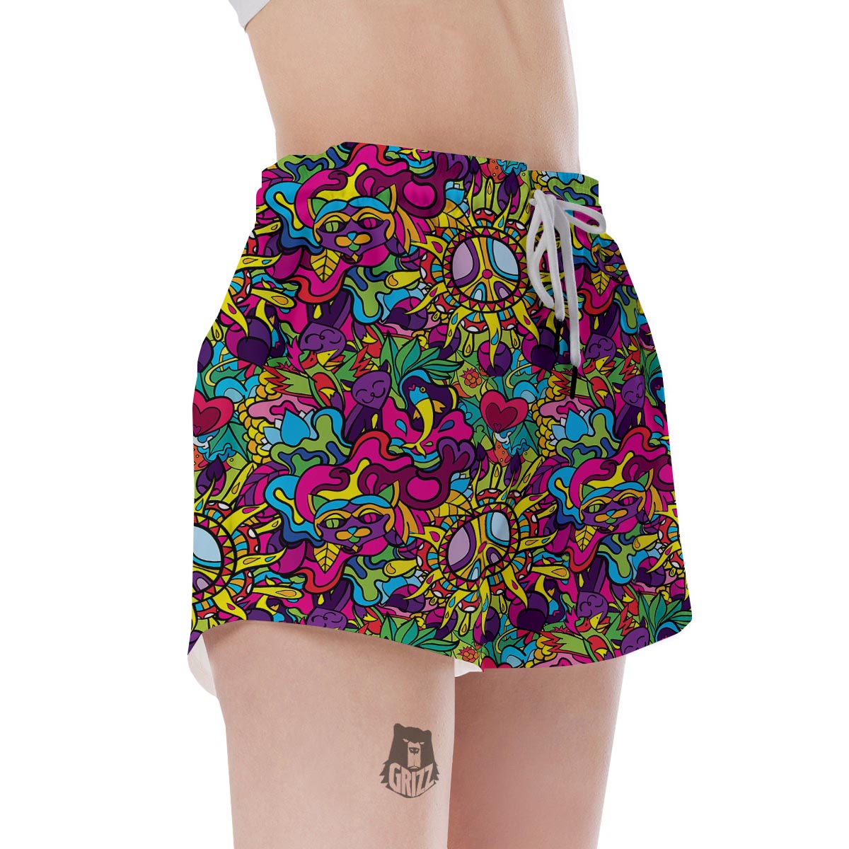 Psychedelic Women's Shorts-grizzshop