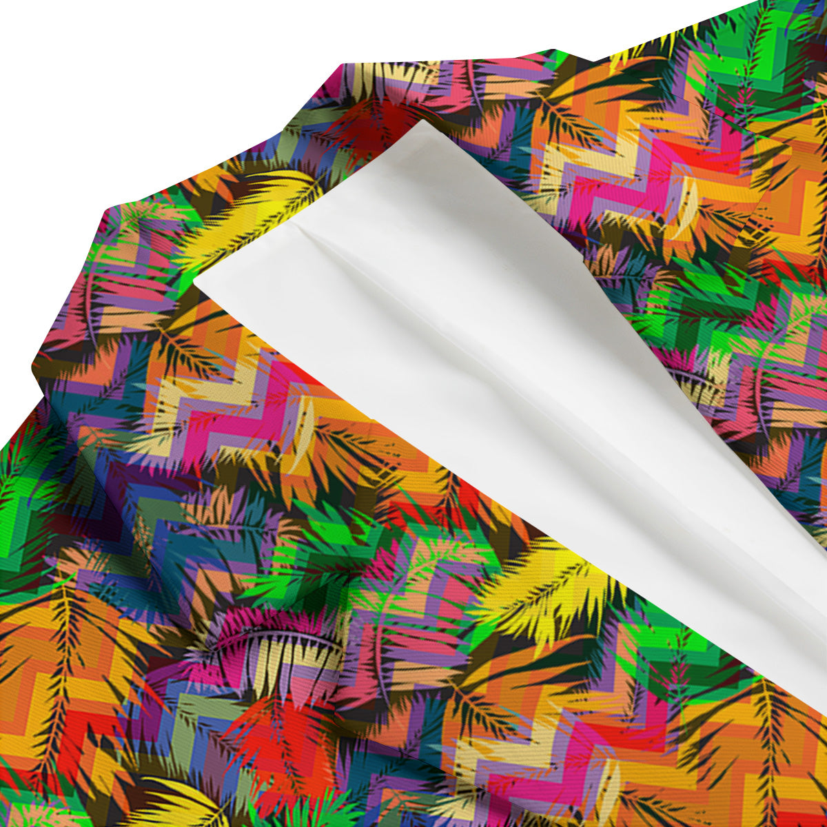 Psychedelic Zigzag Tropical Print Pattern Men's Blazer-grizzshop