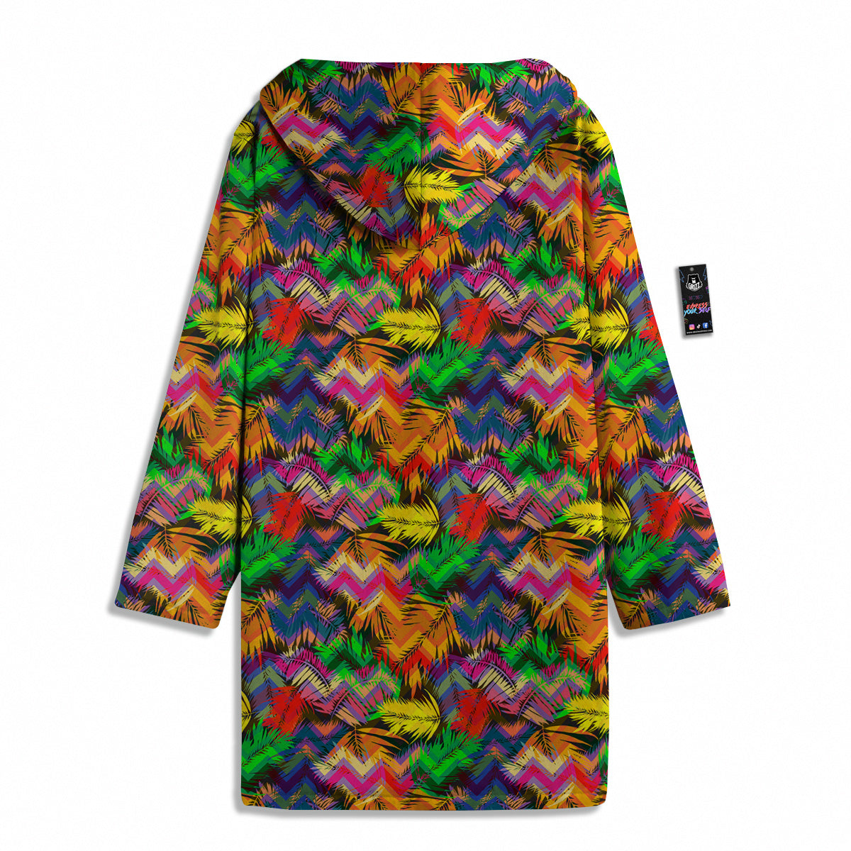 Psychedelic Zigzag Tropical Print Pattern Men's Windbreaker Jacket-grizzshop