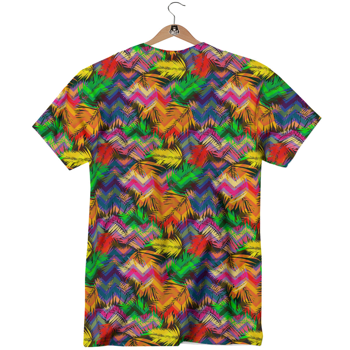 Psychedelic Zigzag Tropical Print Pattern T-Shirt-grizzshop