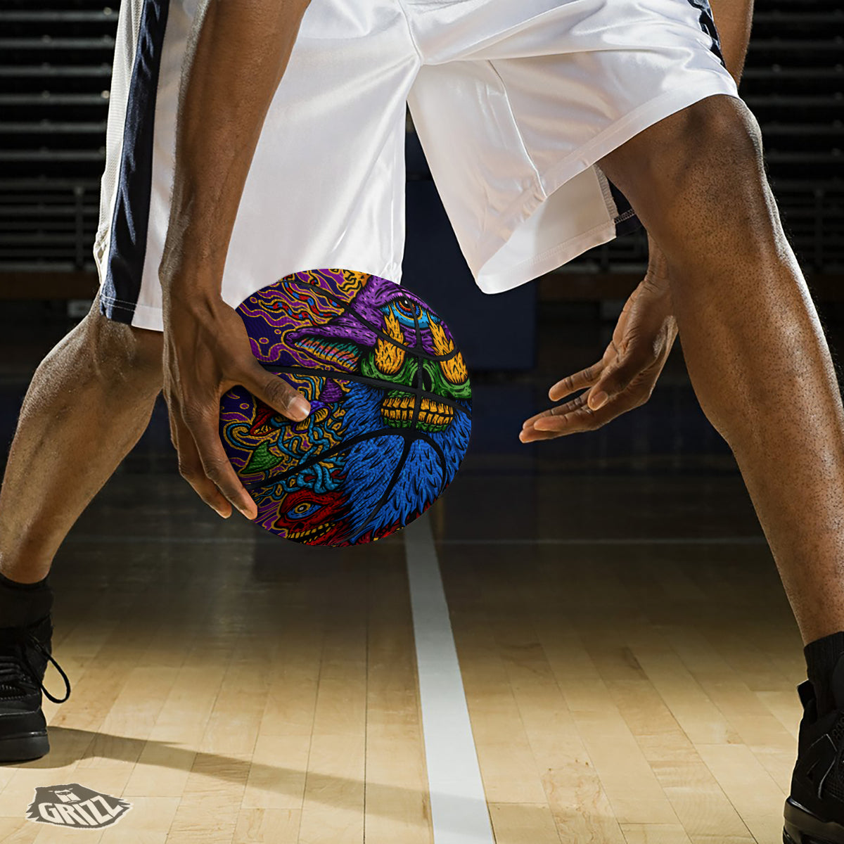 Psychedelic Magic Mushroom Print Basketball