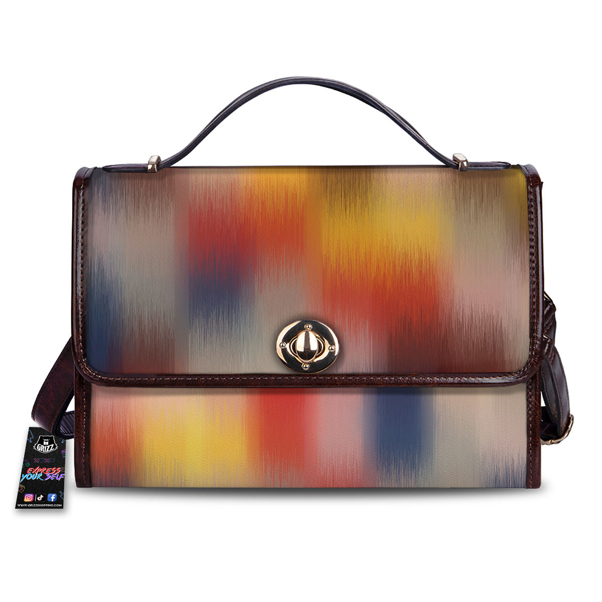 Psychedelic Multicolor Print Women's Satchel Bag