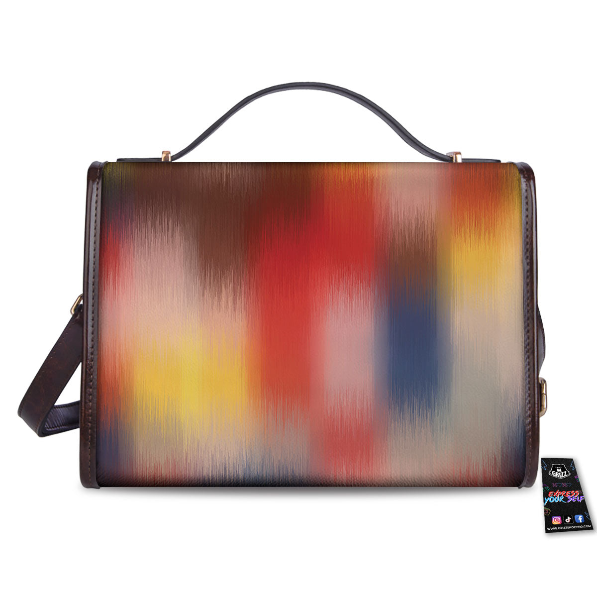 Psychedelic Multicolor Print Women's Satchel Bag