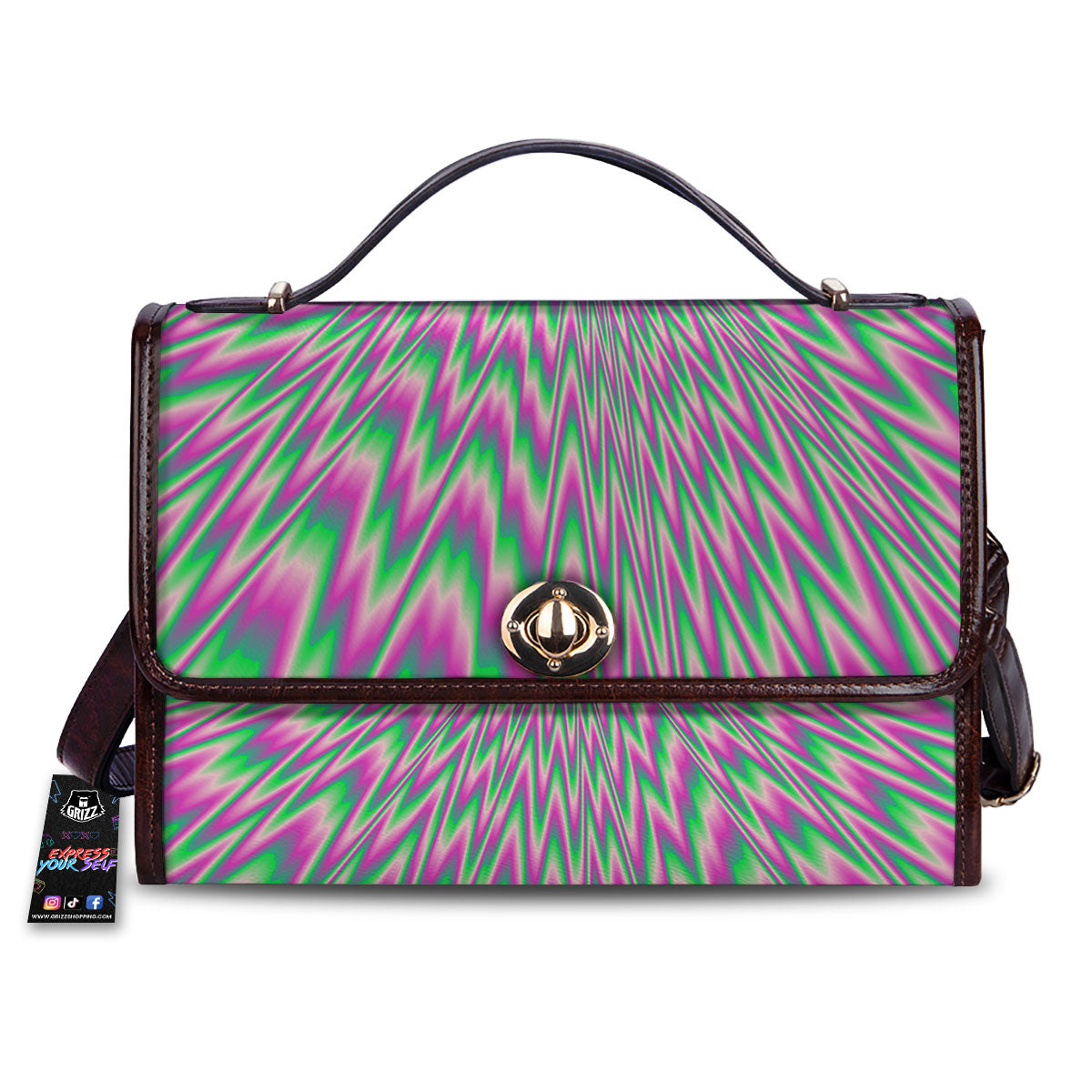 Psychedelic Optical Illusion Twinkle Women's Satchel Bag