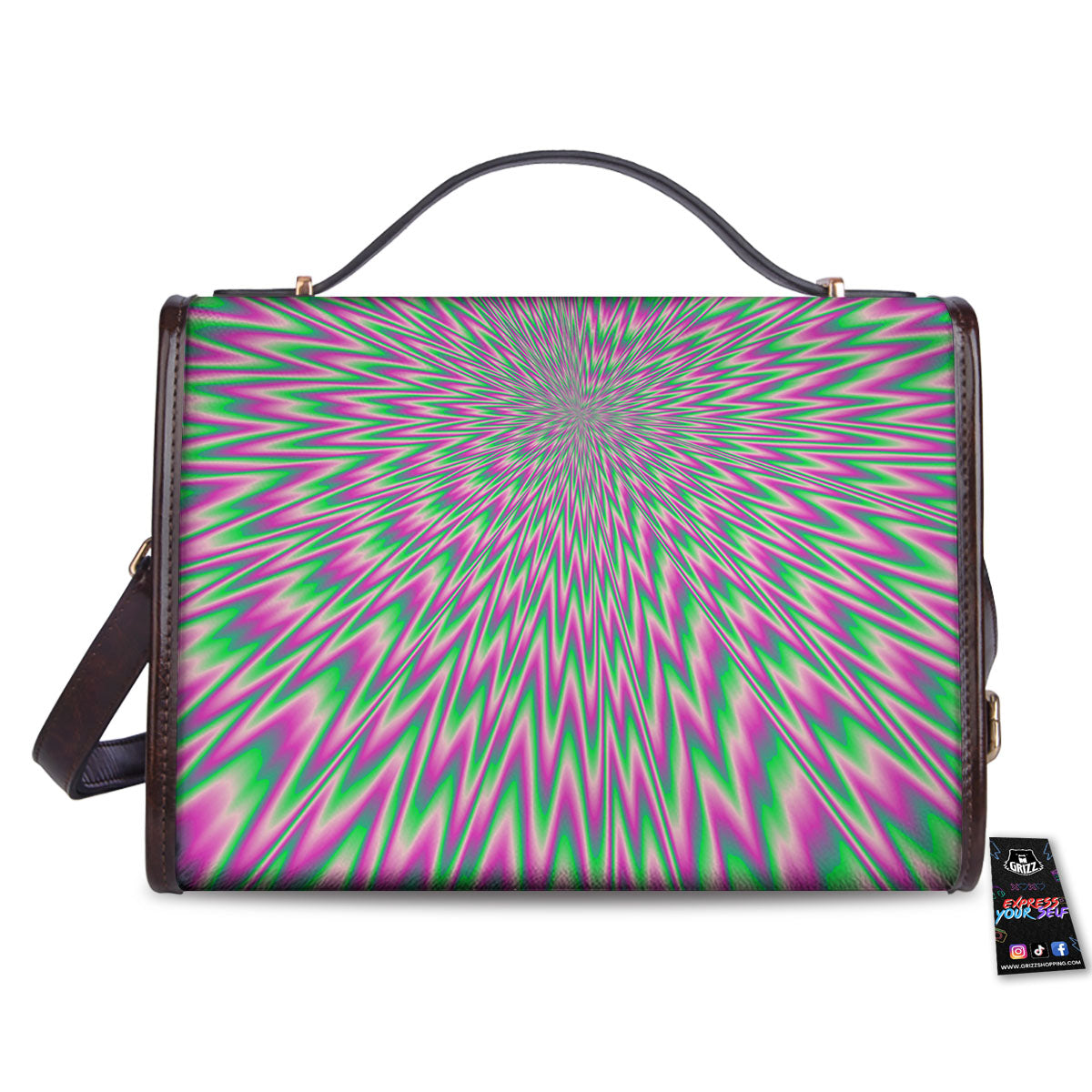 Psychedelic Optical Illusion Twinkle Women's Satchel Bag