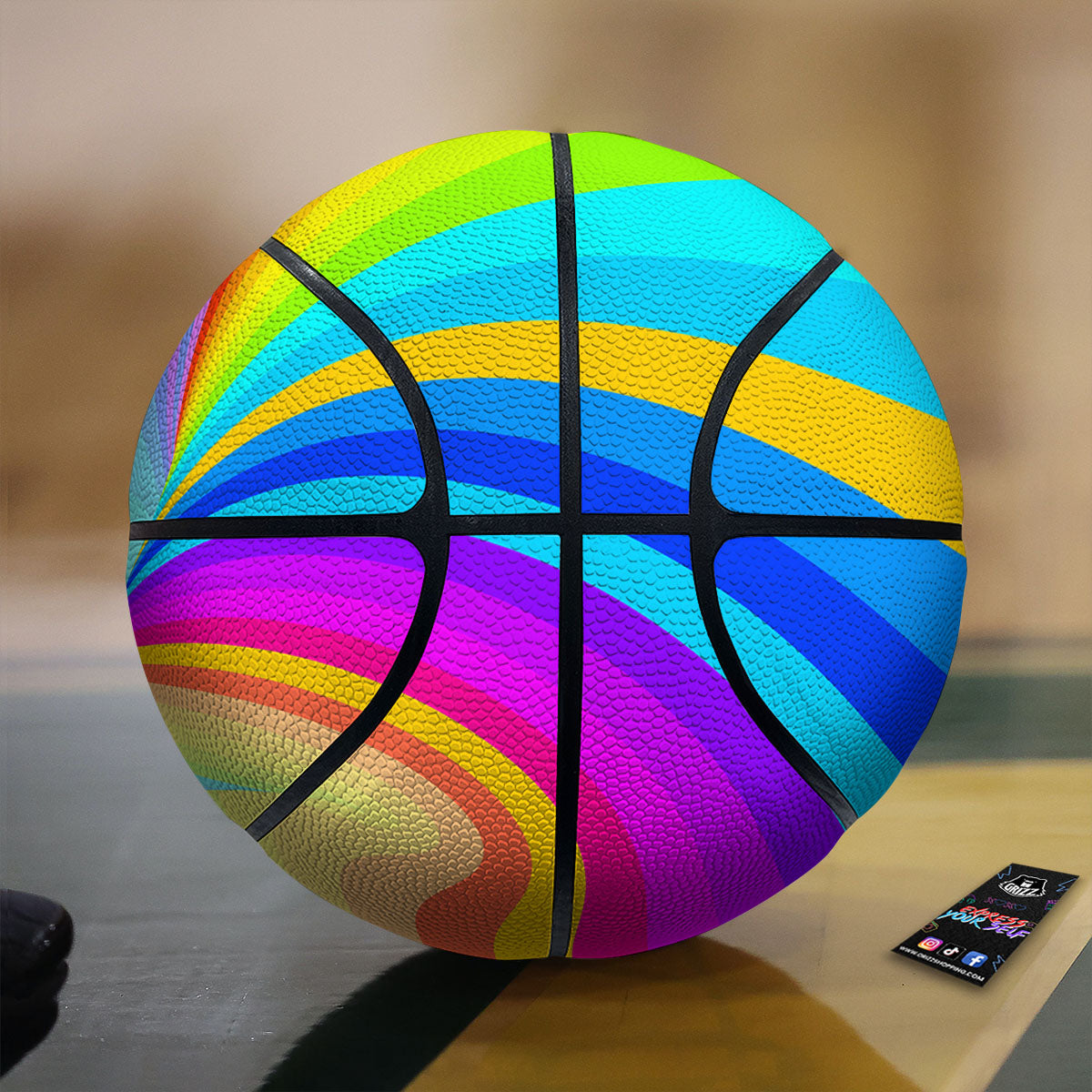 Polka Dot Blue And White Print Pattern Basketball